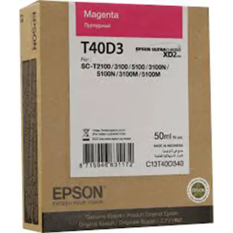 Tusz Epson T40 / C13T40D340 Magenta do drukarek (Oryginalny) [50ml]